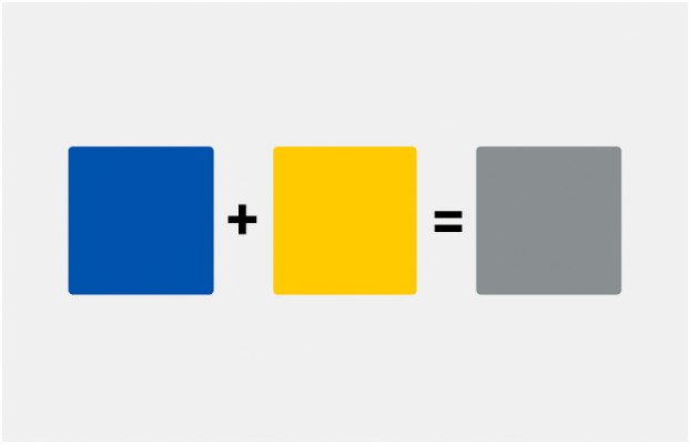 Can Blue and Yellow Make Grey?