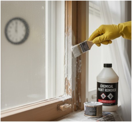 Apply Your Paint Remover- How to Remove Paint from Wood